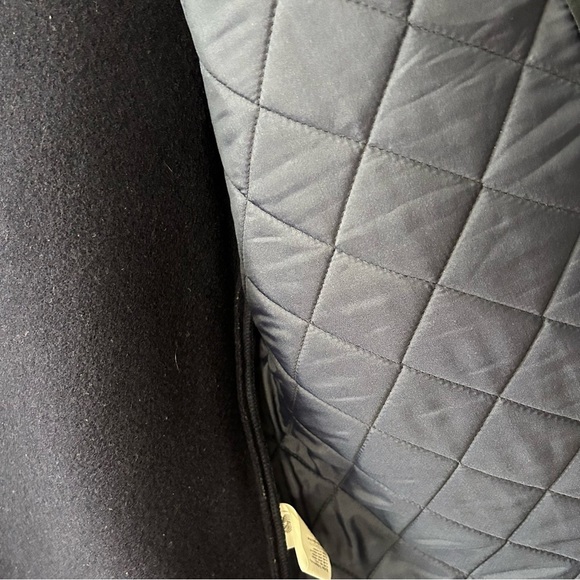 [16] Giesswein Austria Navy Blue Quilted 100% Pure New Wool Zippered Vest Women - Picture 9 of 12